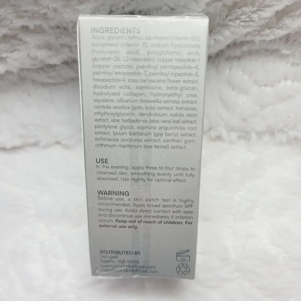 Pendrell Aquaglow Retinol Serum Full Size 1.0 Ounce New in Sealed Box